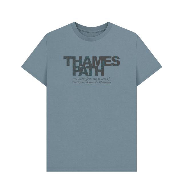 Stone Blue Printed T-shirt Front