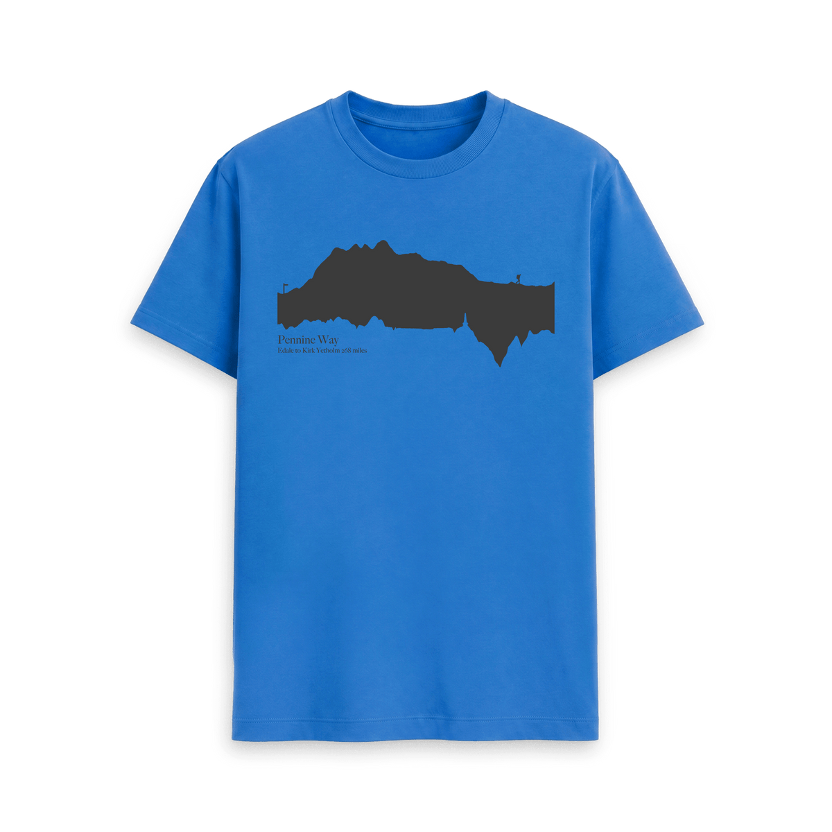 Bright Blue Printed T-shirt Front