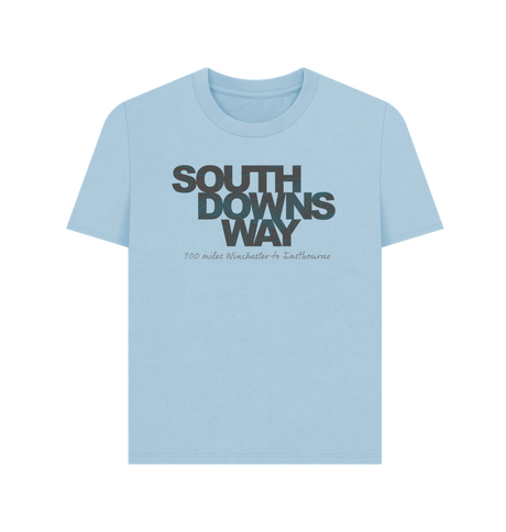 Milky Blue Printed T-shirt Front