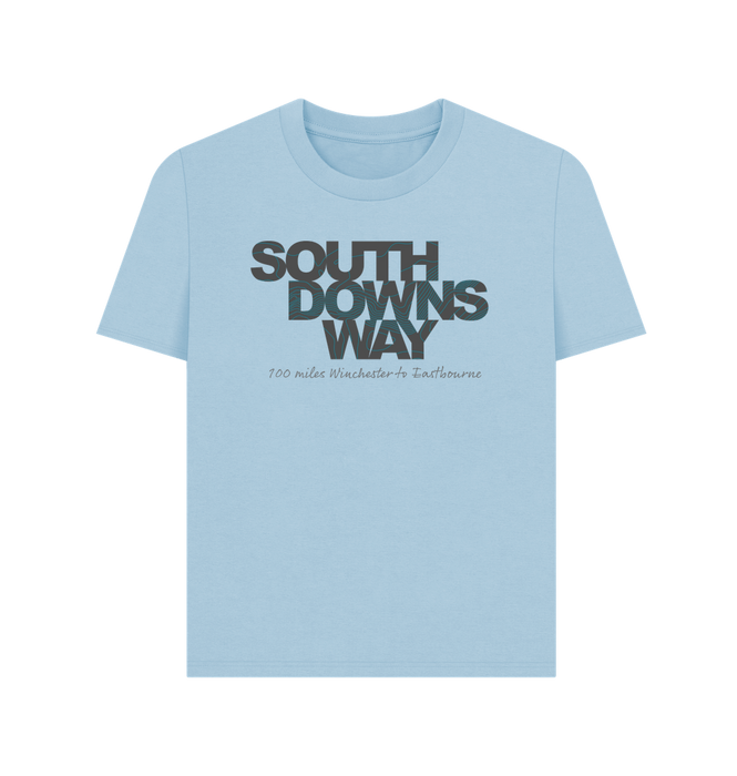 Milky Blue Printed T-shirt Front