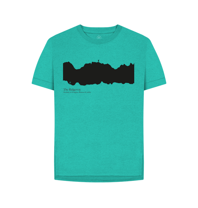 Seagrass Green The Ridgeway 'elevation profile' Women's T-Shirt