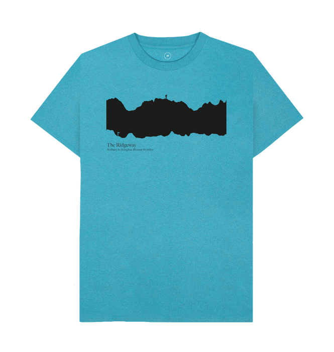 Ocean Blue The Ridgeway 'elevation profile' Men's T-Shirt