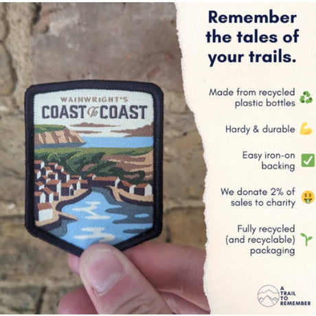 Coast to Coast walk woven patch badge - The Trails Shop 