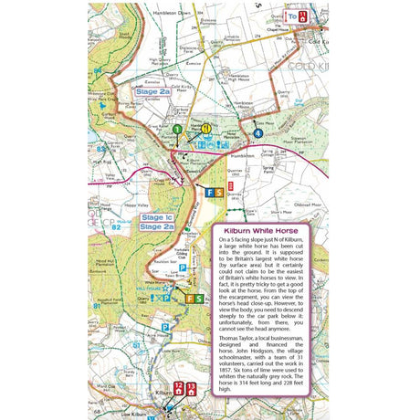 Trekking the Cleveland Way - Knife Edge - intrenal map page - The Trails Shop