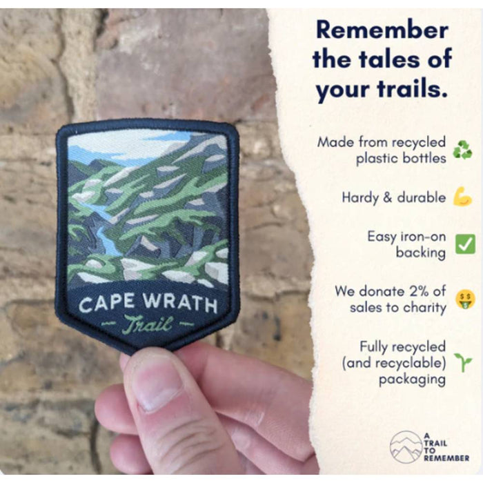 Cape Wrath Trail patch badge - A Trail to Remember