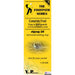 Yellow walking map of the Cateran Trail with text and a logo on a white background