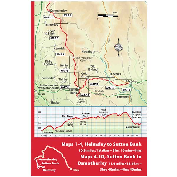 Cleveland Way - Trailblazer - Helmsley to Sutton Bank map