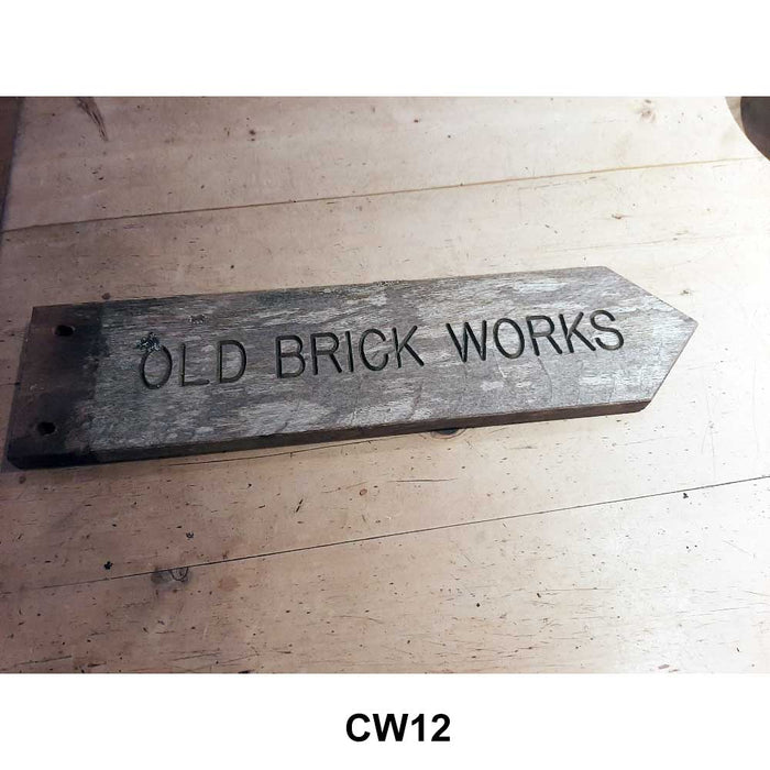 Cleveland Way National Trail original sign CW Old Brick Works