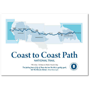 Coast to Coast Path map print-The Trails Shop