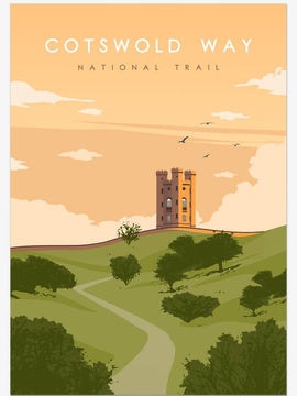 Cotswold Way National Trail Poster - a Trail to Remember