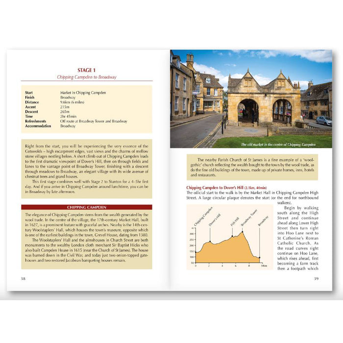 Cotswold Way guidebook inside page - Cicerone Press - The Trails Shop