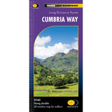 Map cover of Cumbria Way map with mountain landscape and Harvey branding
