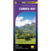 Map cover of Cumbria Way map with mountain landscape and Harvey branding