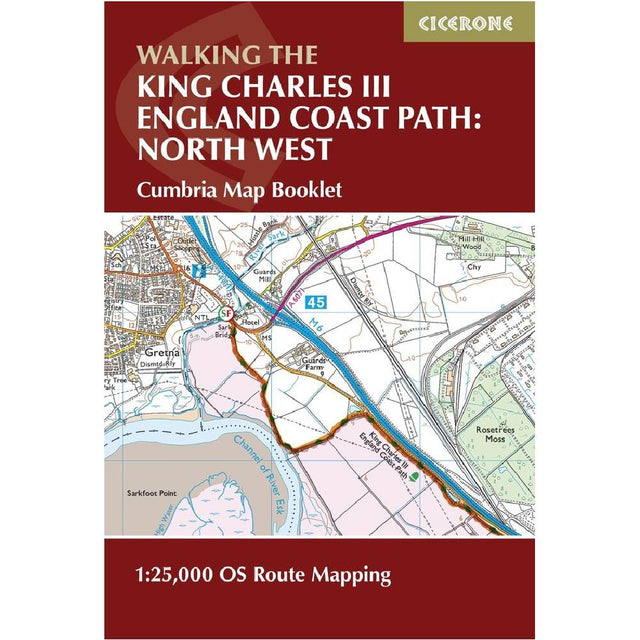 Map booklet cover of 'Walking the King Charles III England Coast Path: North West' by Cicerone