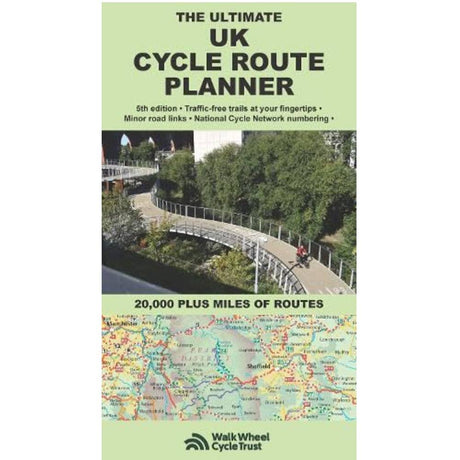 Cover of 'The Ultimate UK Cycle Route Planner' with a map and green background