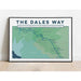 The Dales Way personalised art print blue