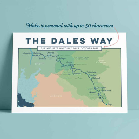 The Dales Way personalised art print