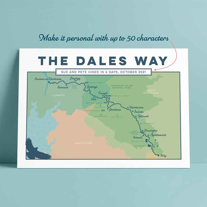 The Dales Way personalised art print