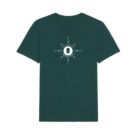 Follow the acorn National Trails compass t-shirt green