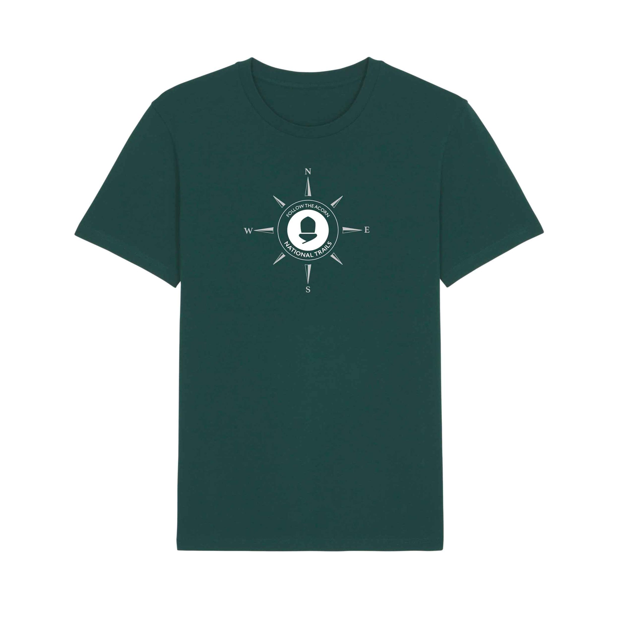 ’Follow the acorn’ National Trail Compass T-Shirt - The Trails Shop