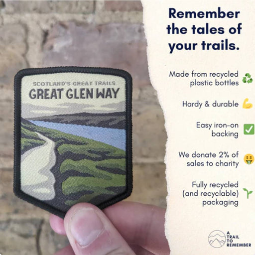 Great Glen Way woven badge - A Trail to Remember @ The Trails Shop