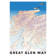 Great Glen Way contours poster 