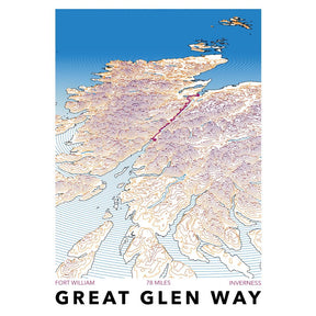 Great Glen Way contours poster 