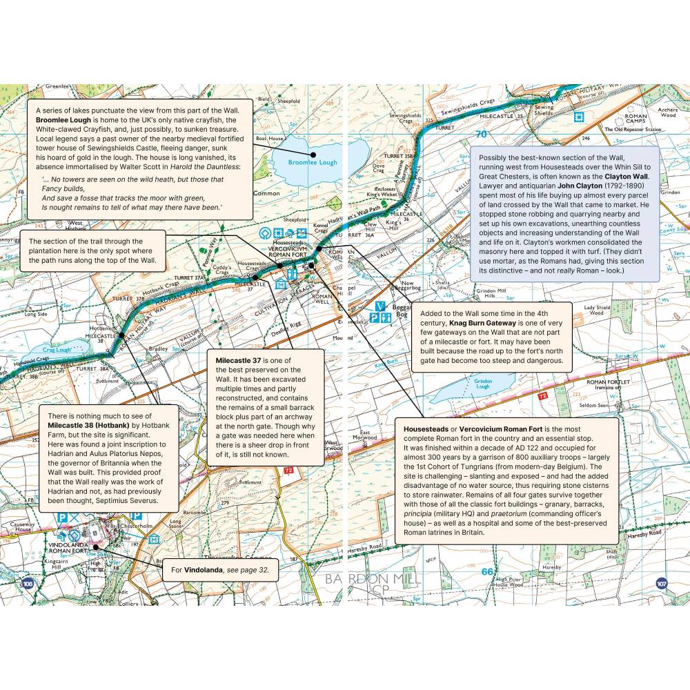Example of mapping used in the guide, with clear maps and useful information overlaid