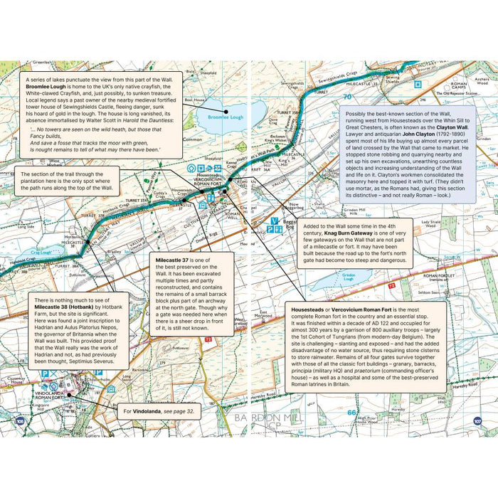 Example of mapping used in the guide, with clear maps and useful information overlaid