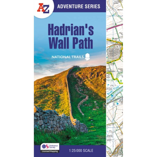 Map of Hadrian's Wall Path with A-Z Adventure Series branding
