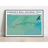 Hadrian's Wall Path personalised art print