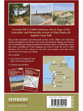 King Charles III England Coast Path North West - Lancashire & Merseyside map booklet