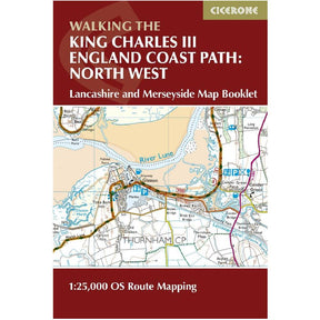 Map booklet cover for 'Walking the King Charles III England Coast Path: North West' by Cicerone