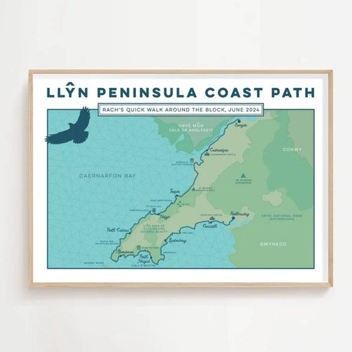 Personalised print of the Llyn Peninsula coast path