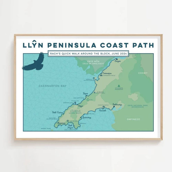 Personalised print of the Llyn Peninsula coast path