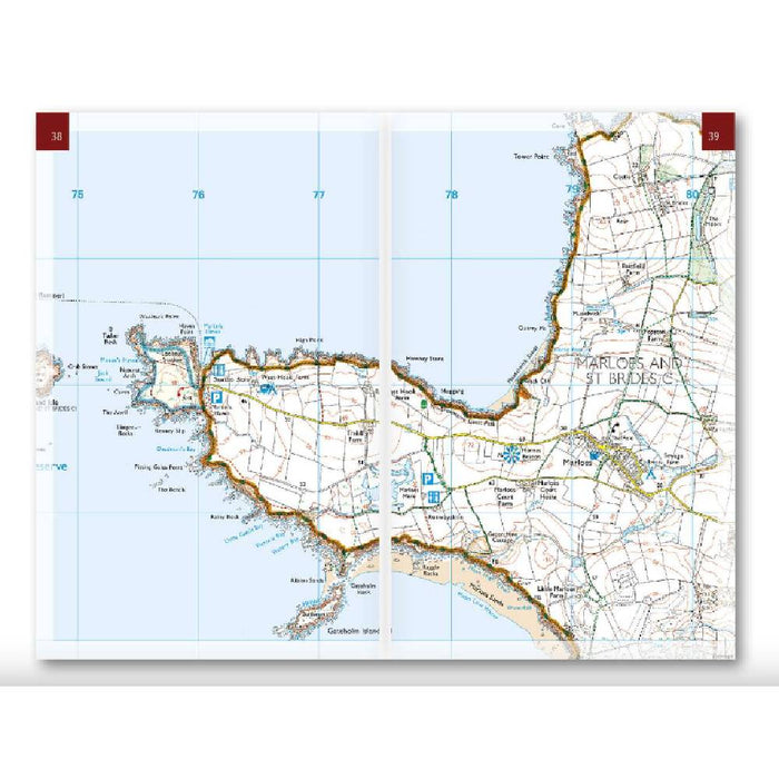 Walking the Pembrokeshire Coast Path map booklet - The Trails Shop