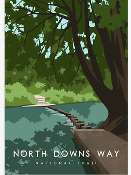 North Downs Way National Trail Poster - a Trail to Remember