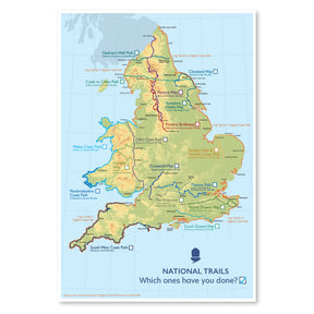Poster showing the National Trails in England and Wales