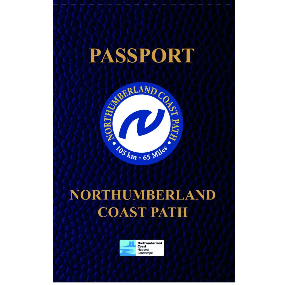 Passport-style cover for the Northumberland Coast Path Passport 