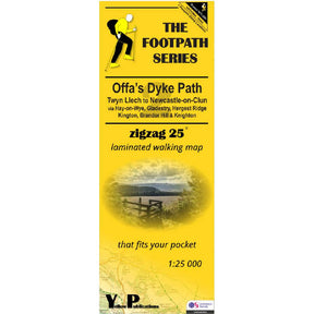 Yellow map cover of Offa's Dyke Path Map 2 Twyn Llech to Newcastle-on-Clun