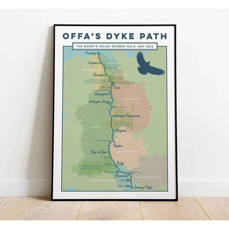 Offa's Dyke Path personalised art print