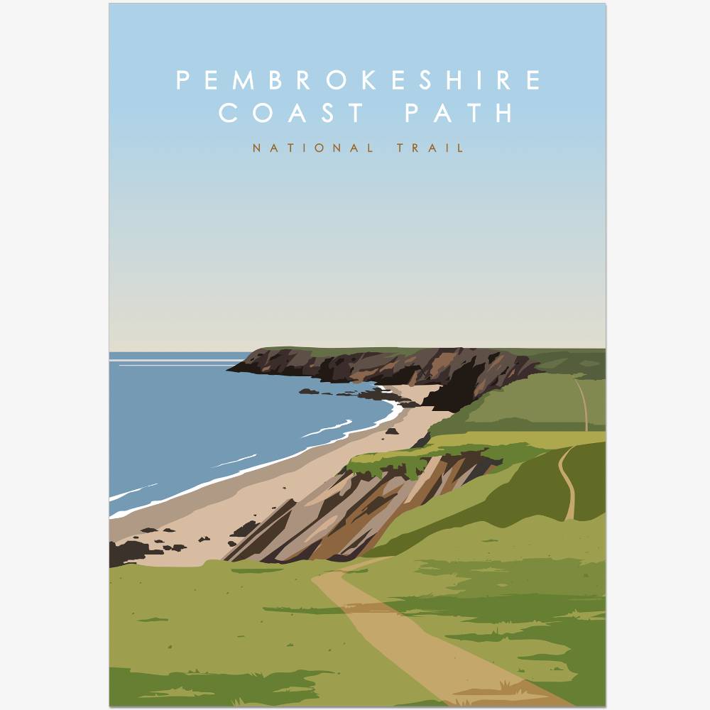 Pembrokeshire Coast Path National Trail Poster - a Trail to Remember