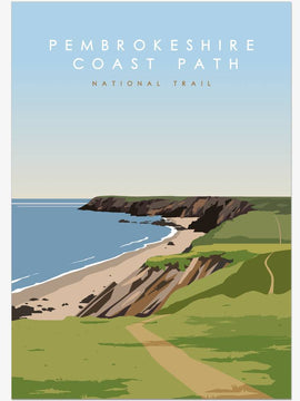 Pembrokeshire Coast Path National Trail Poster - a Trail to Remember