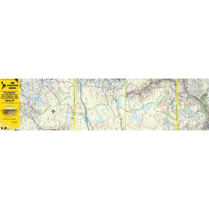 Pennine Way 3 - Ikornshaw to Horton in Ribblesdale Zig Zag map - The Trails Shop