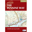 Map book cover of 'The Pennine Way' by Cicerone with a map and red border.