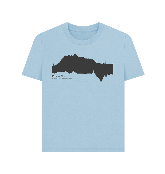Milky Blue Printed T-shirt Front