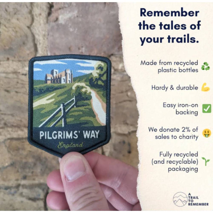 Pilgrims' Way woven patch badge - The Trails Shop 