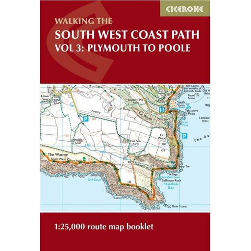 Map book cover of 'Walking the South West Coast Path Vol 3: Plymouth to Poole' by Cicerone