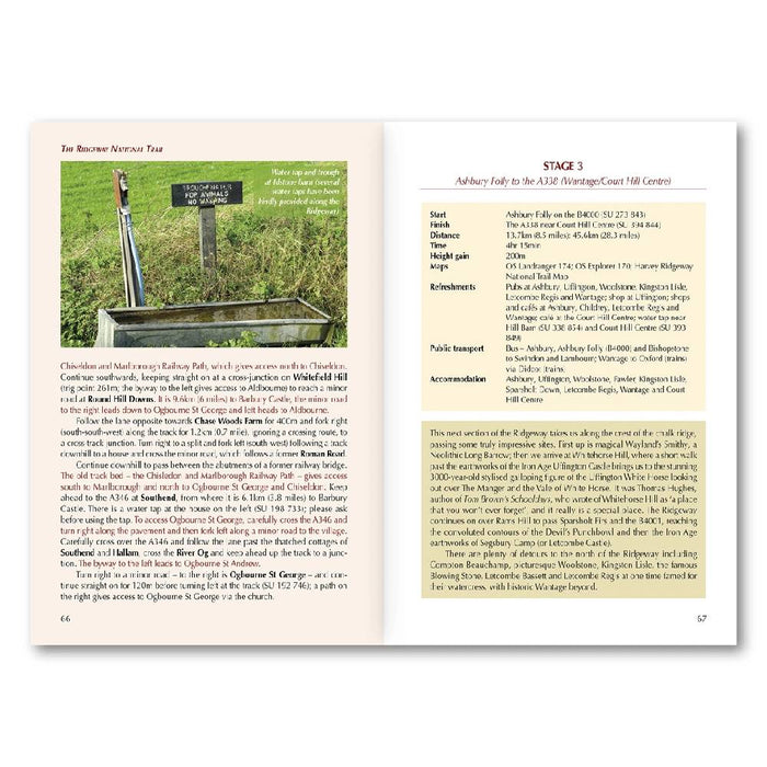 Inside page of The Ridgeway guidebook