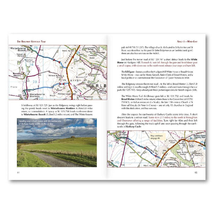 Inside page of The Ridgeway guidebook